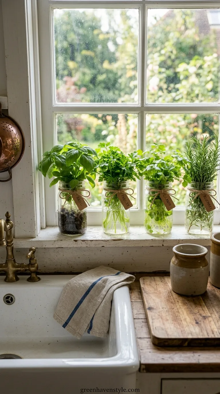Mason Jar Window Display