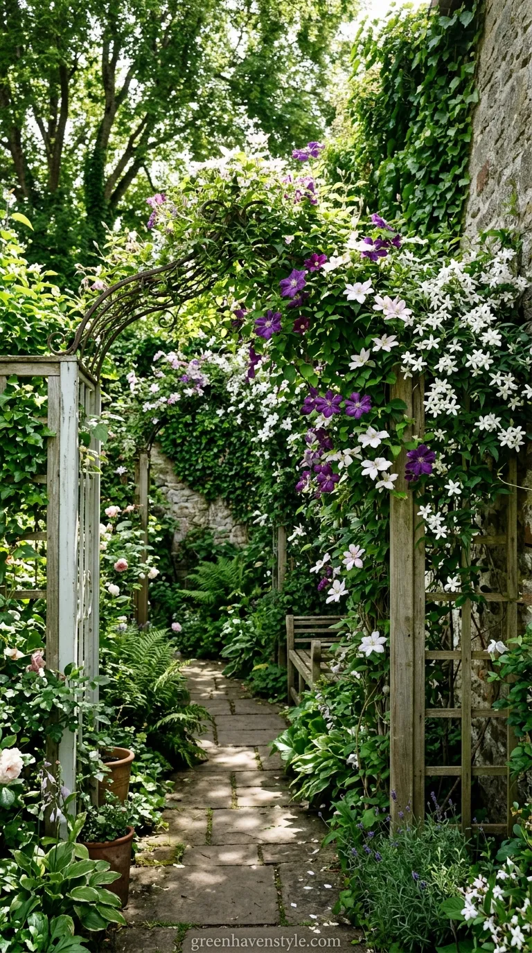 Mixed Climbing Vines and Trellises