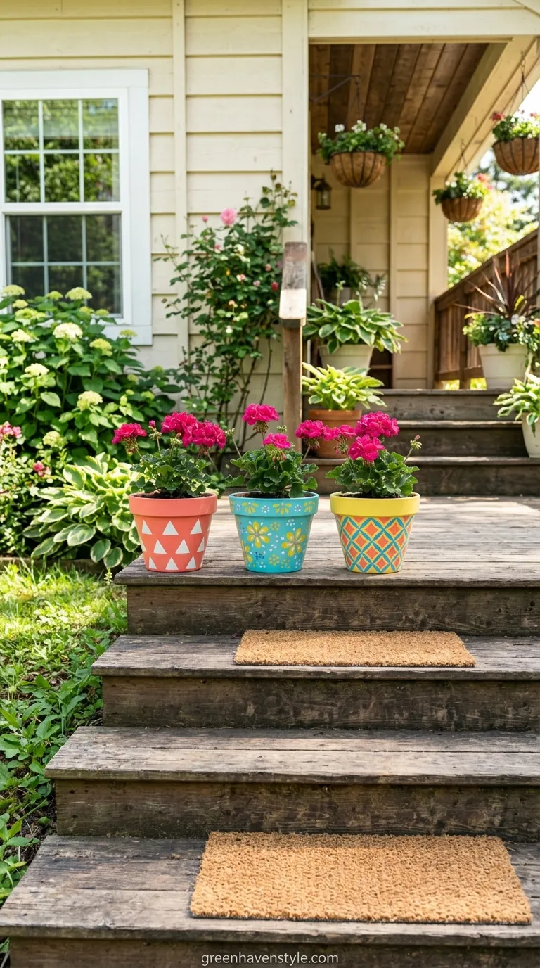 Painted Terra Cotta Planters