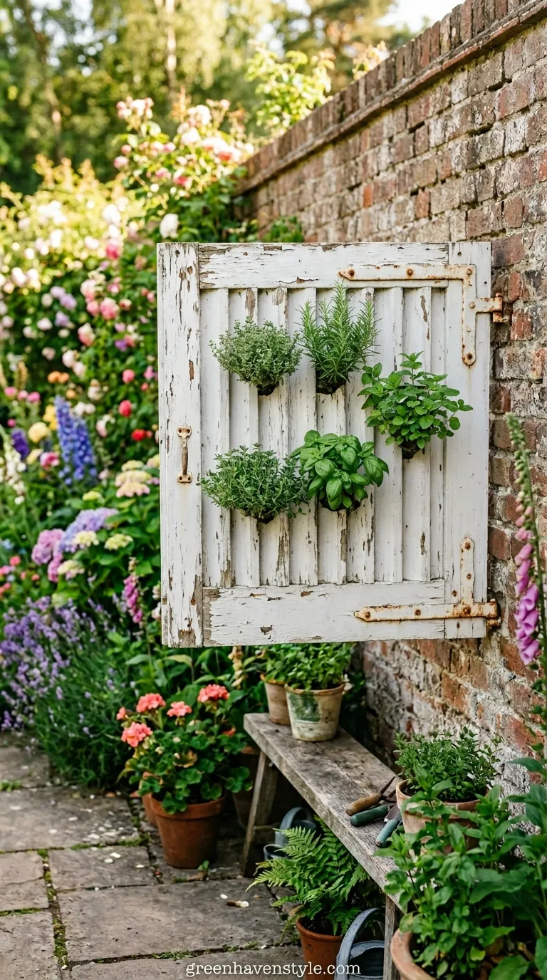 Repurposed Shutter Garden