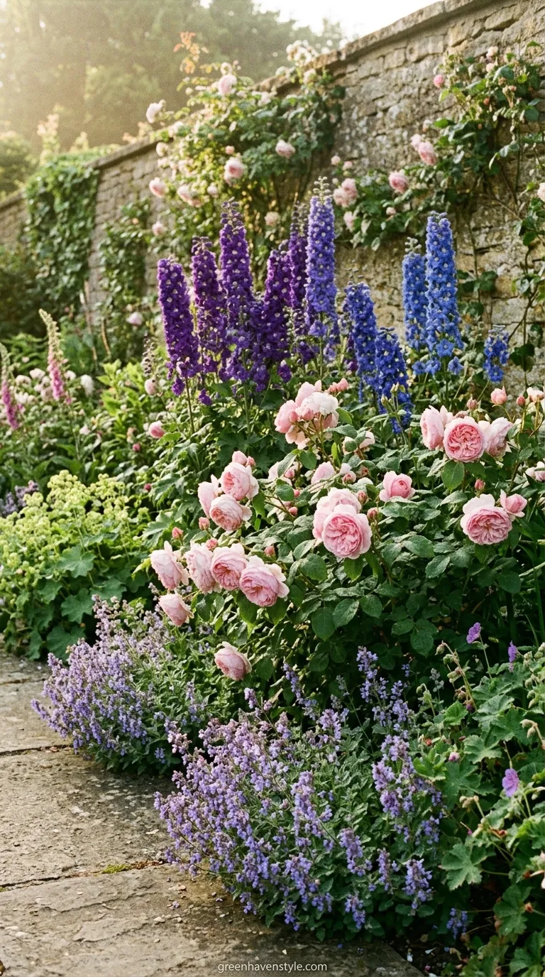 Rose and Delphinium Pairing