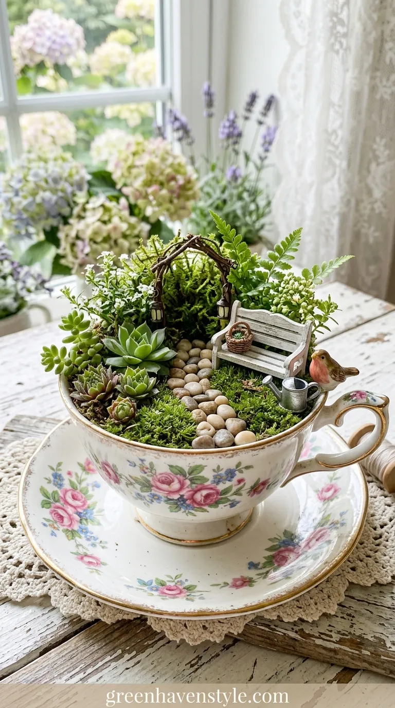 Teacup Miniature Garden