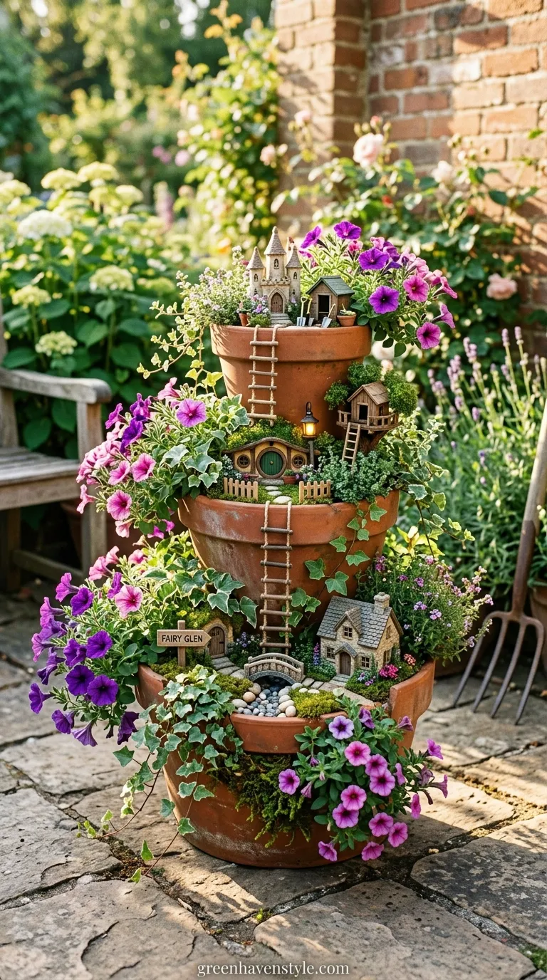 Tiered Planter Fairy Village
