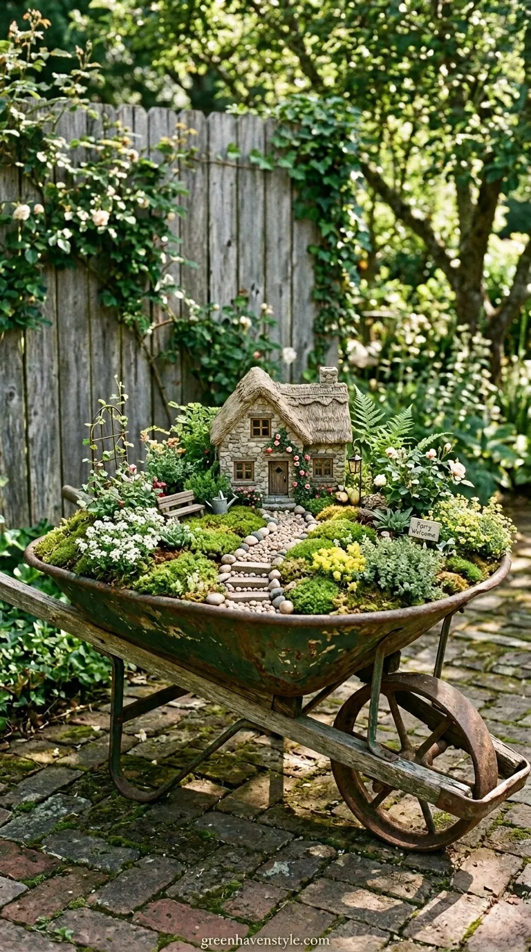 Vintage Wheelbarrow Enchantment