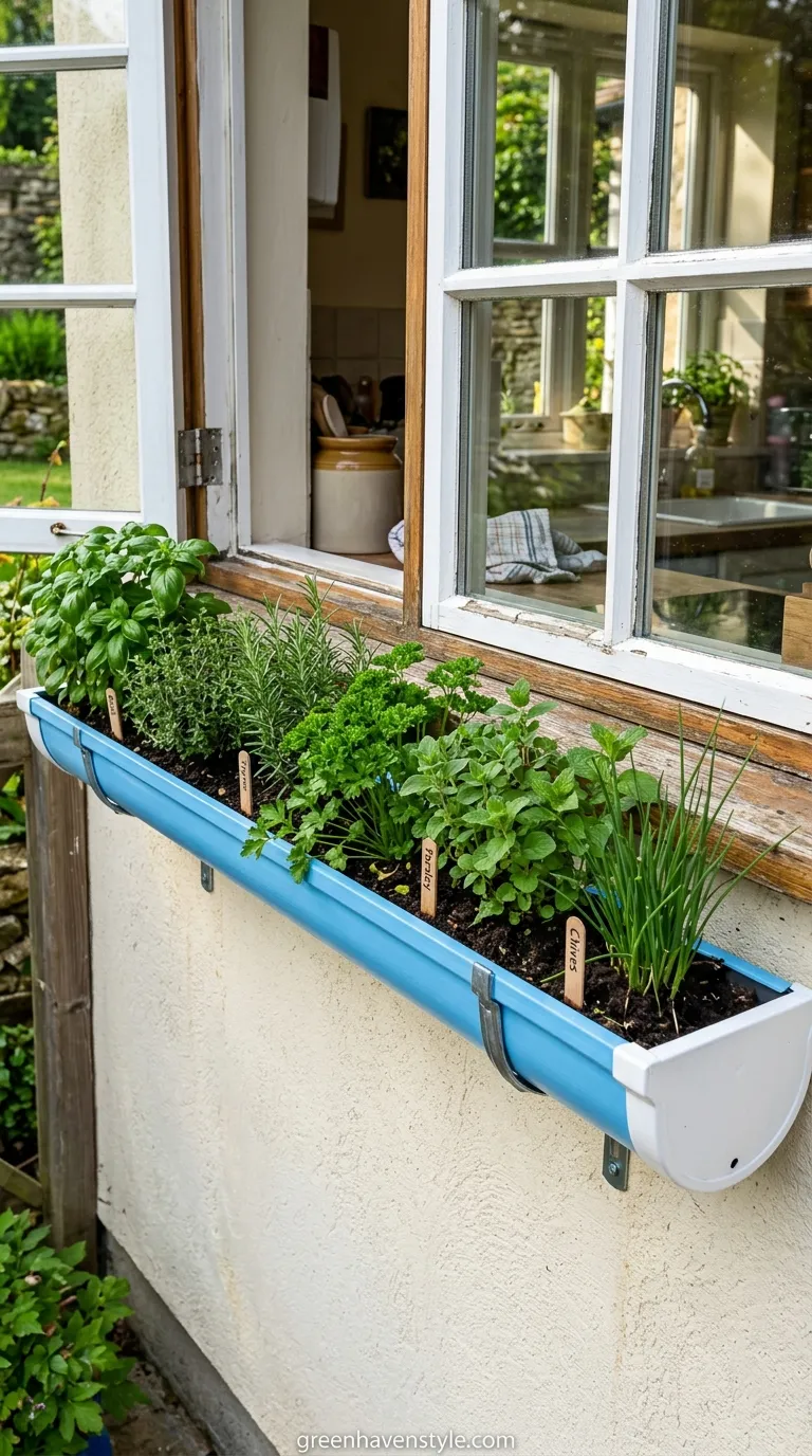 Windowsill Gutter Planter