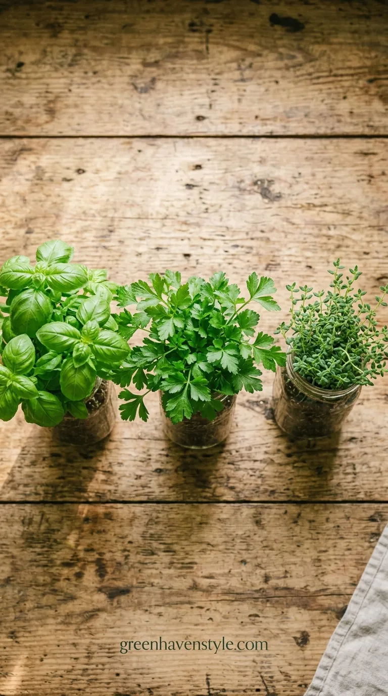 Windowsill Mason Jar Setup