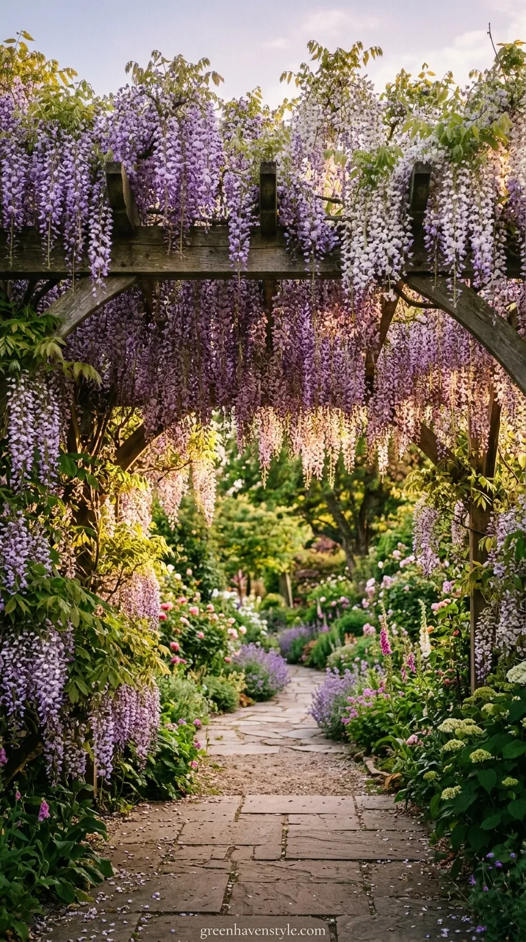Wisteria Draped Entrance