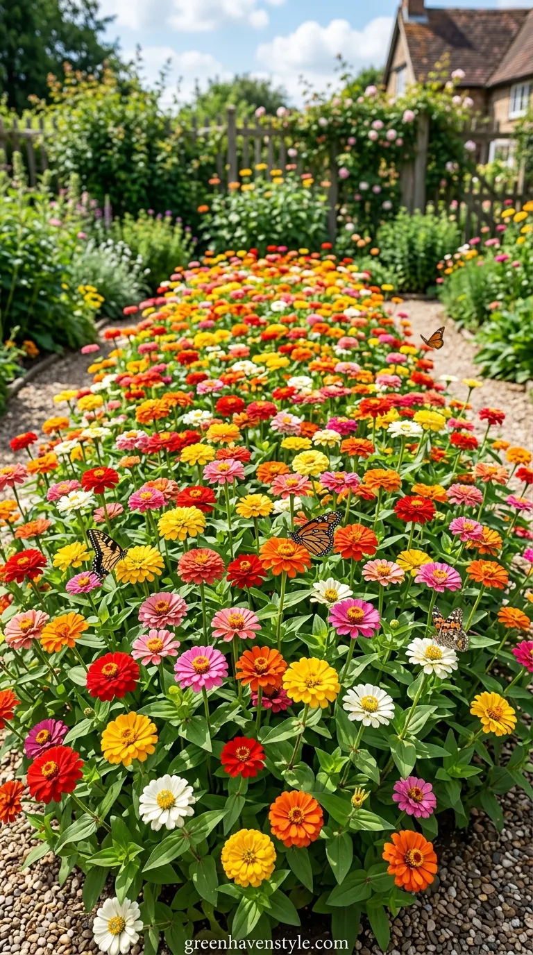 Zinnia Rainbow Bed